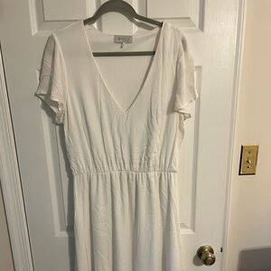 WAYF White A-Line Midi Dress Size XL